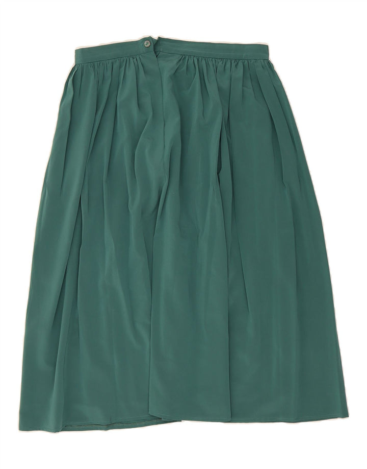 COUNTRY CASUAL Womens Flared Skirt UK 16 Large W32 Green Polyester Vintage Country Casual and Second-Hand Country Casual from Messina Hembry 