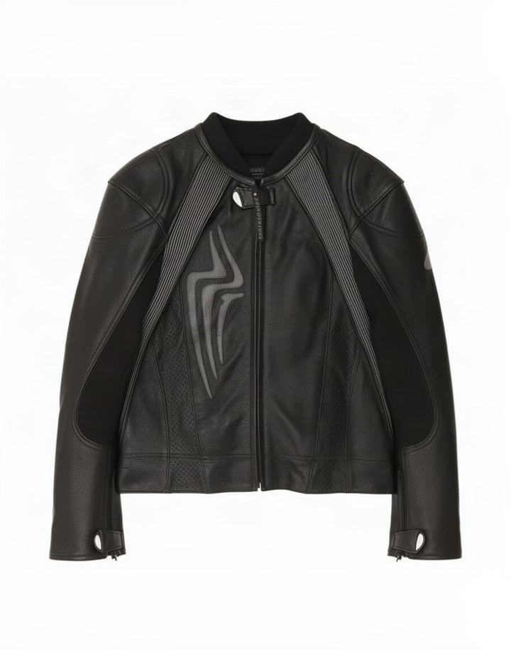 Hein Gericke Herre Graphic Læder Racer Jacket EU 52 Large Black