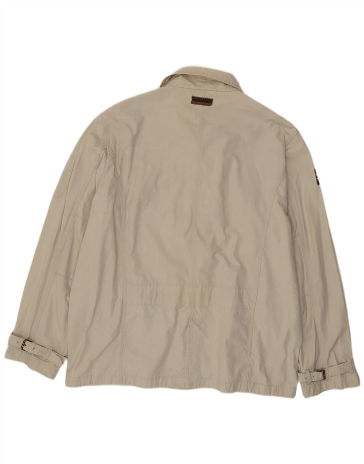 NAPAPIJRI Herre Grafisk Utility Jacket UK 46 3XL Grøn Bomuld
