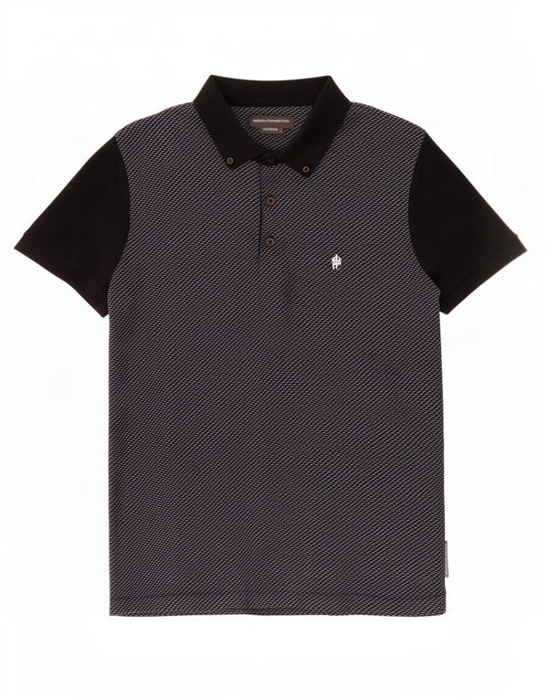 French Connection Polo Shirt til mænd, lille sort flækket bomuld
