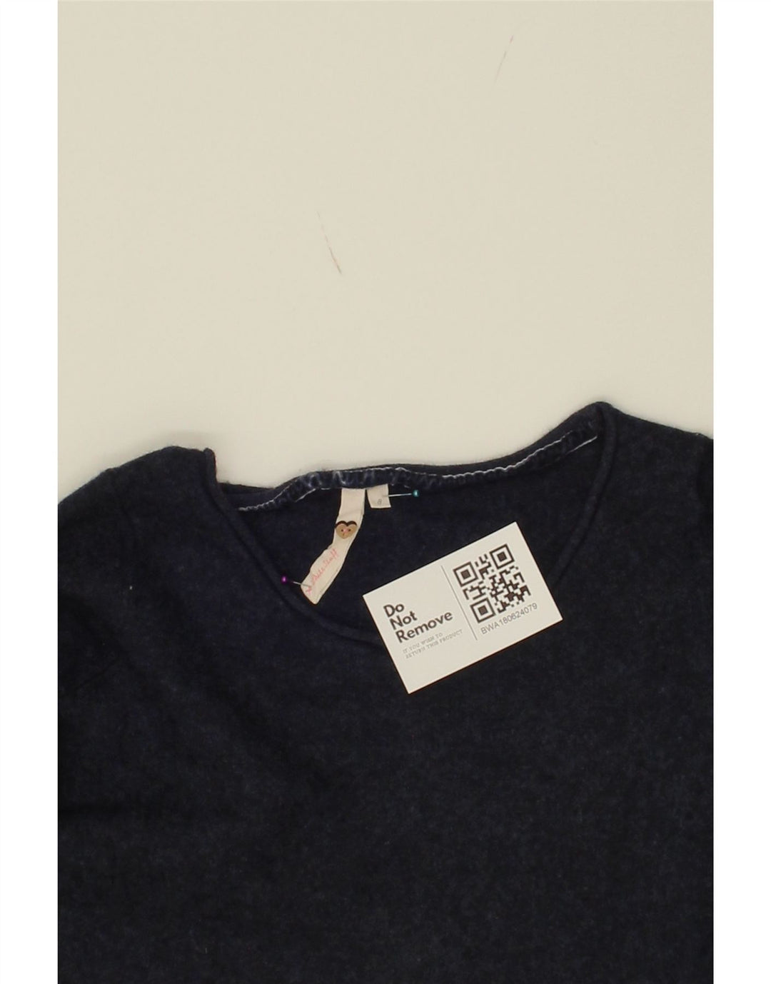 WHITE STUFF Girls Boat Neck Jumper Sweater 7-8 Years Navy Blue Vintage White Stuff and Second-Hand White Stuff from Messina Hembry 