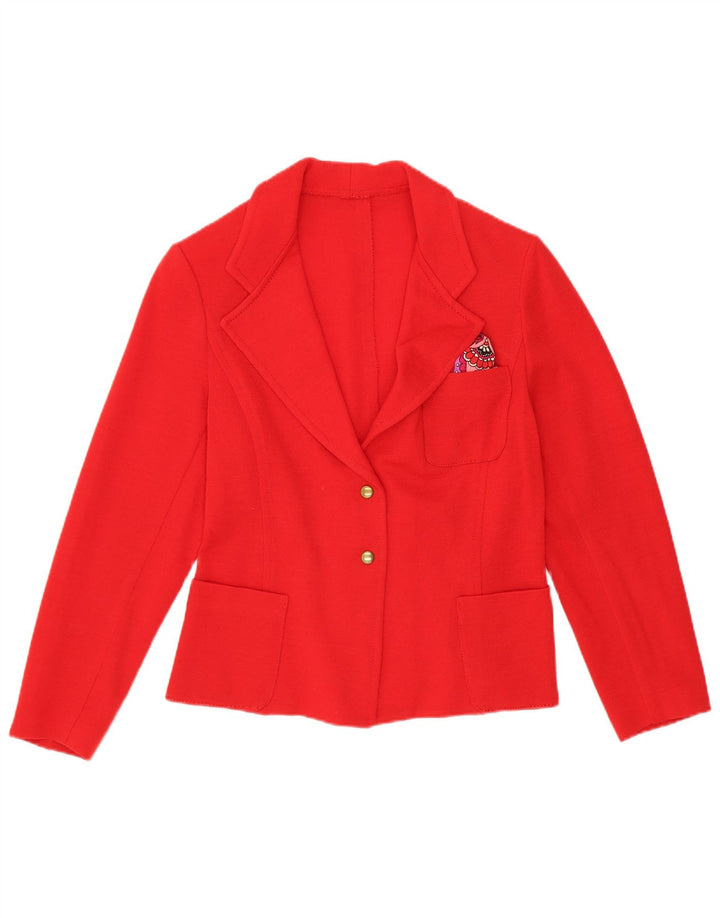 Vintage Dame 2 Button Blazer Jacket UK 10 Small Red