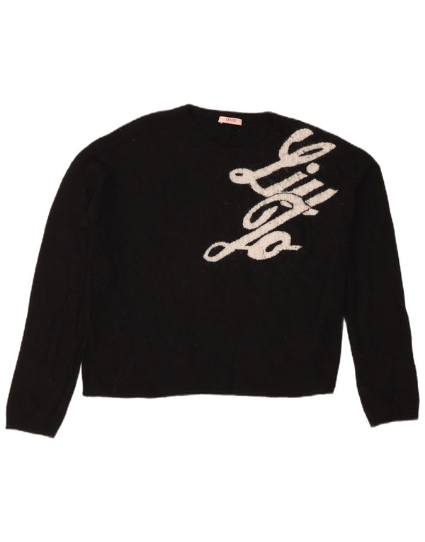 Liu Jo piger grafisk sweater med rund hals 13-14 år sort viskose