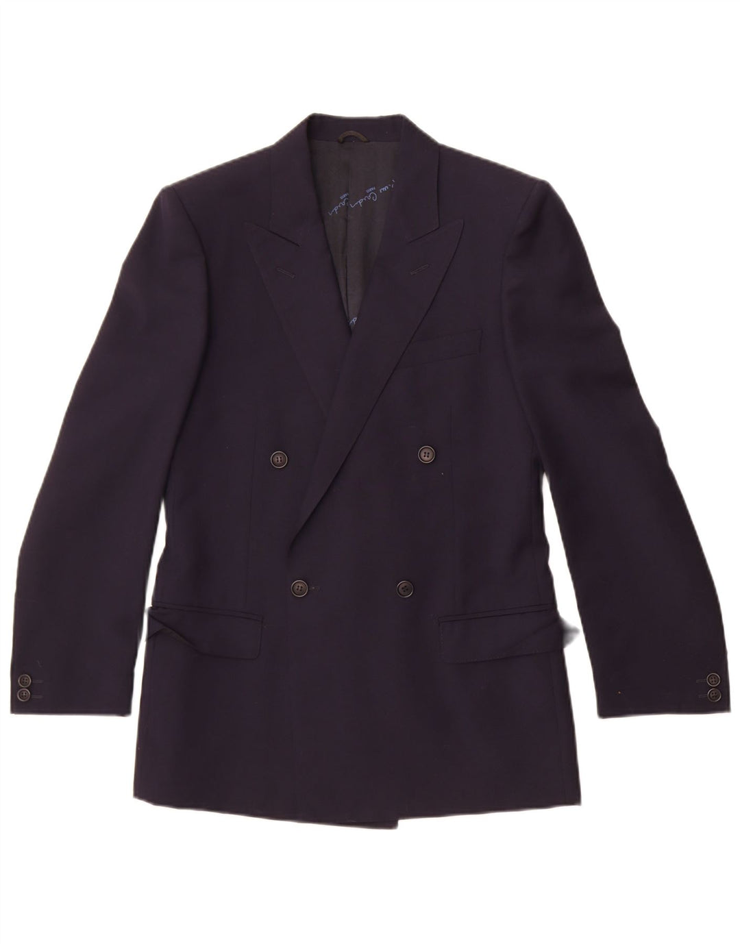 Pierre Cardin Herre Double Breasted Blazer Jacket UK 36 Small Navy Blue