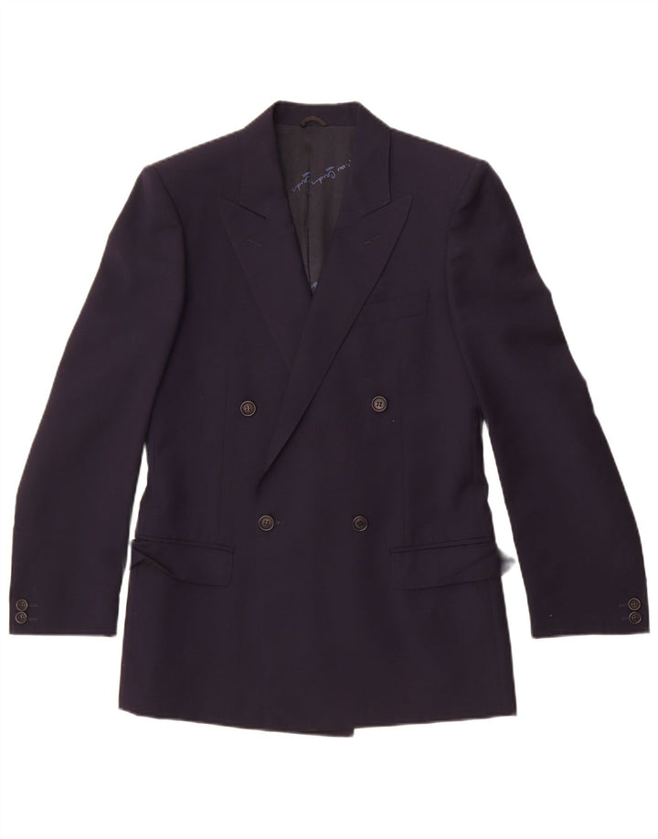 Pierre Cardin Herre Double Breasted Blazer Jacket UK 36 Small Navy Blue