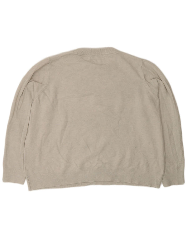 Marks & Spencer Herre sweater med rund hals XL Grå polyester