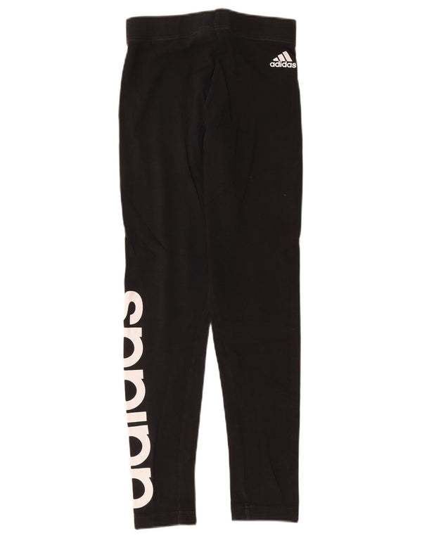 Adidas Grafiske Leggings til kvinder UK 4 XS Sort bomuld