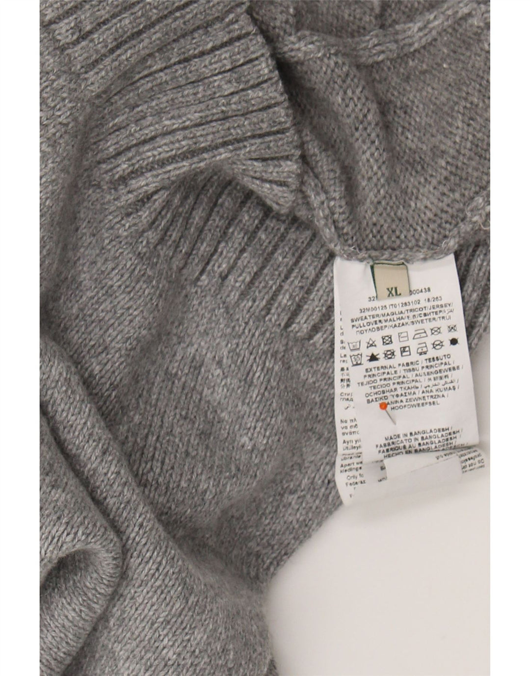 TRUSSARDI Womens Button Neck Jumper Sweater UK 18 XL Grey Acrylic Vintage Trussardi and Second-Hand Trussardi from Messina Hembry 