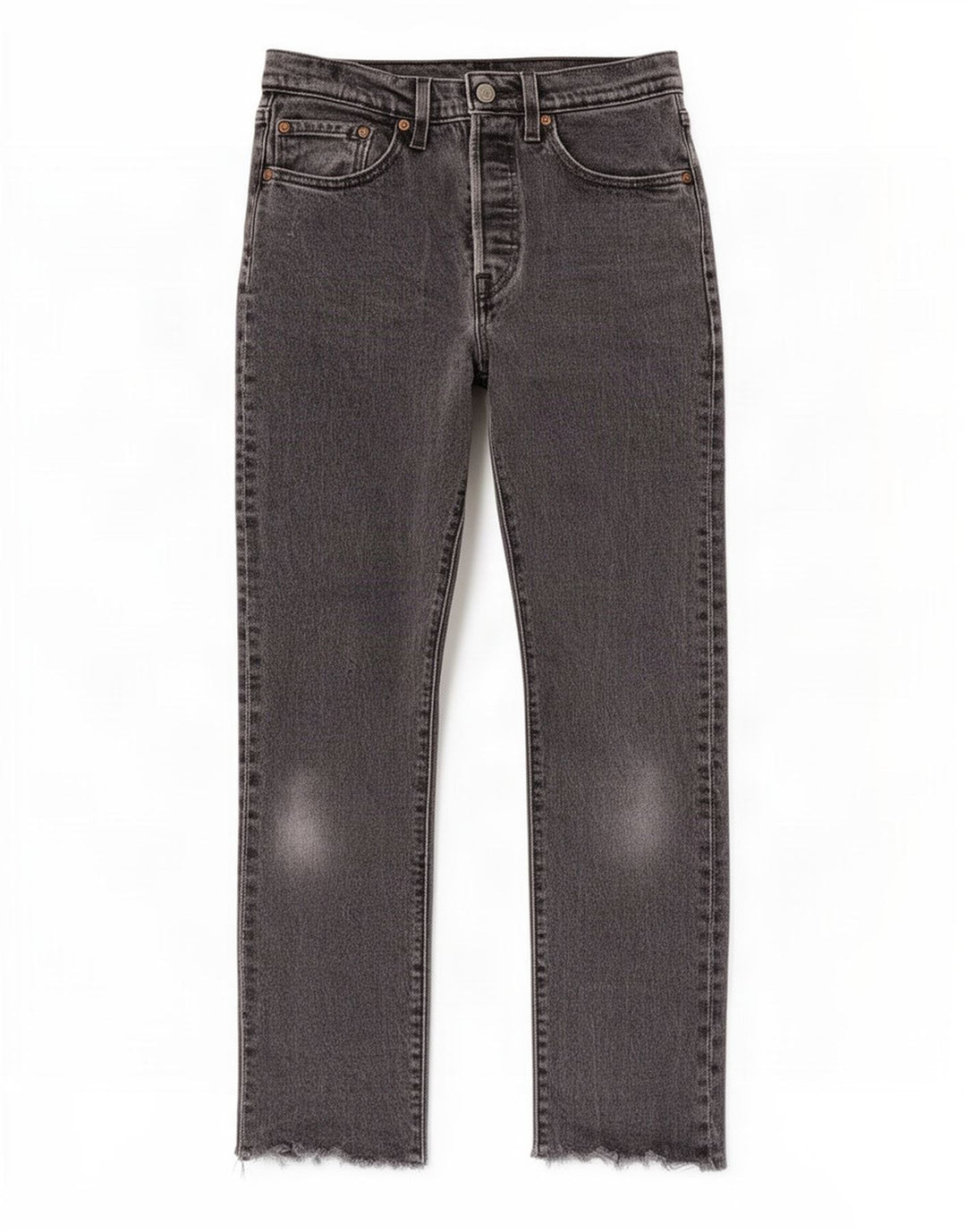 Levi's Dame 501 lige jeans W26 L28 Grå