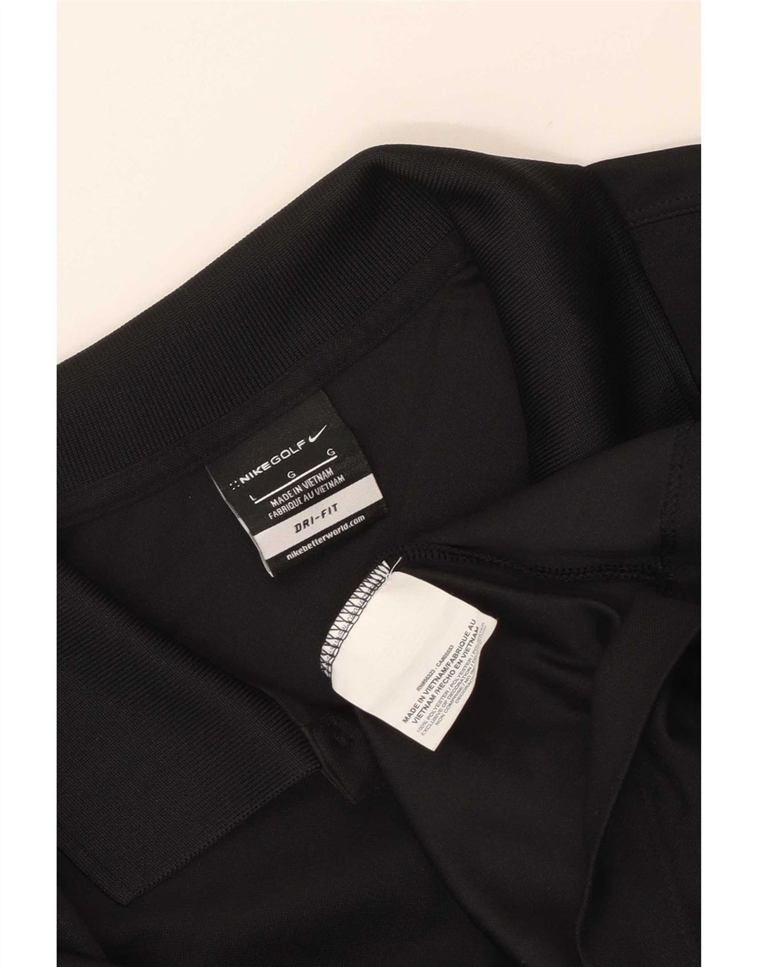 Nike Herre Dri Fit Polo Shirt Stor sort polyester