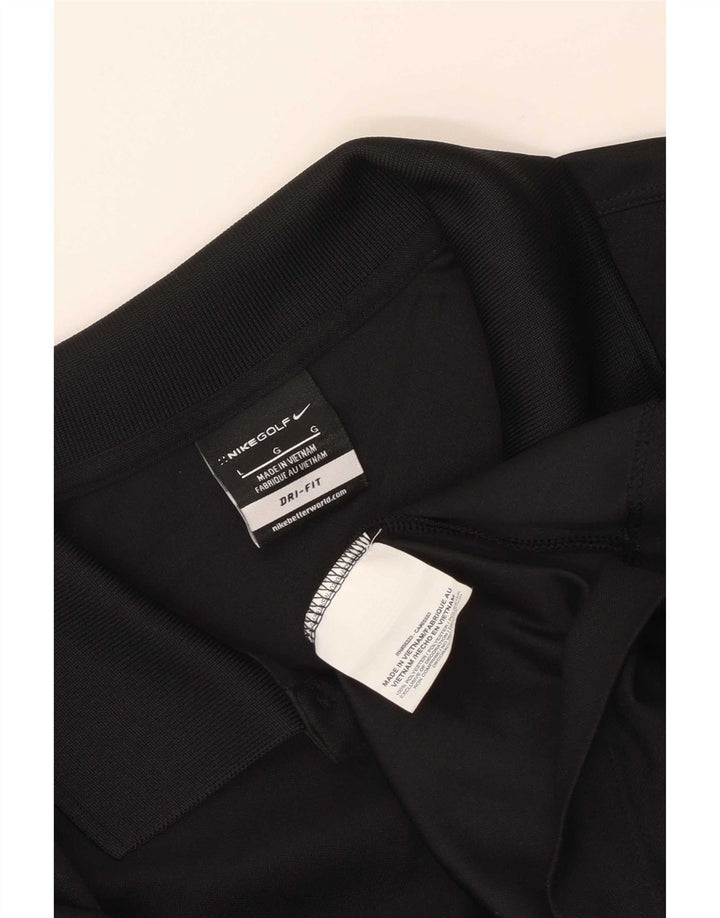 Nike Herre Dri Fit Polo Shirt Stor sort polyester