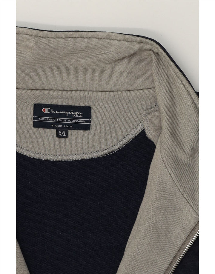 CHAMPION Mens Tracksuit Top Jacket 2XL Navy Blue Cotton Vintage Champion and Second-Hand Champion from Messina Hembry 