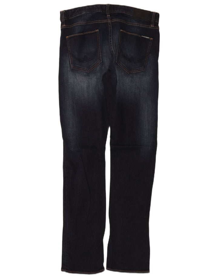 SUPERDRY Slim Jeans til mænd W34 L34 Marineblå bomuld