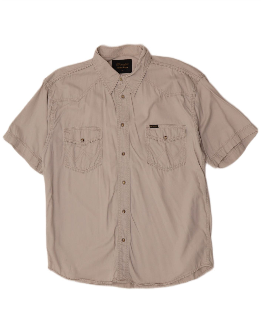 Wrangler vestlig kortærmet herreskjorte XL Beige