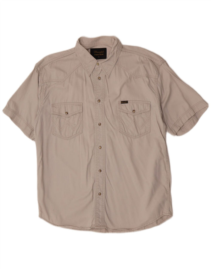 Wrangler vestlig kortærmet herreskjorte XL Beige