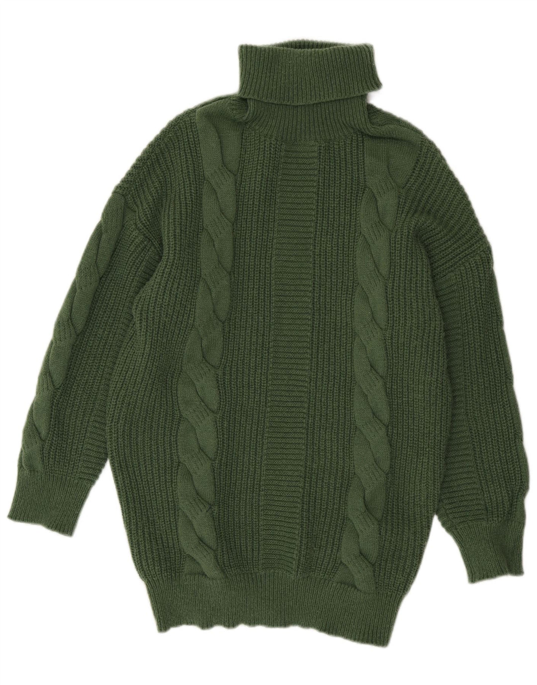 SHEIN Dame Oversized rullehals sweater UK 14 Medium Green
