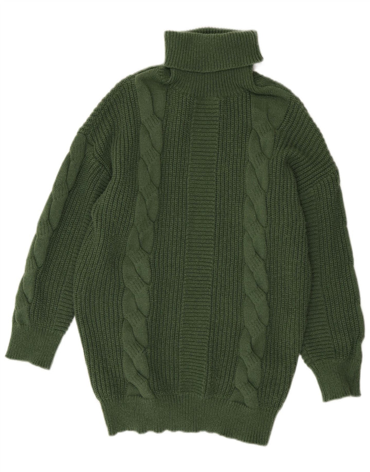 SHEIN Dame Oversized rullehals sweater UK 14 Medium Green