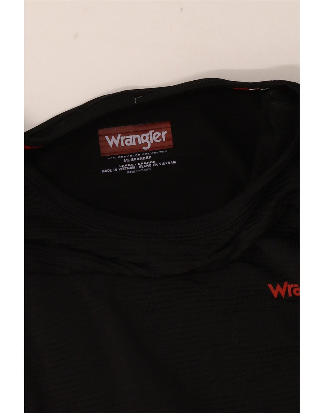 Wrangler Herre Top Langærmet Stor Sort Polyester