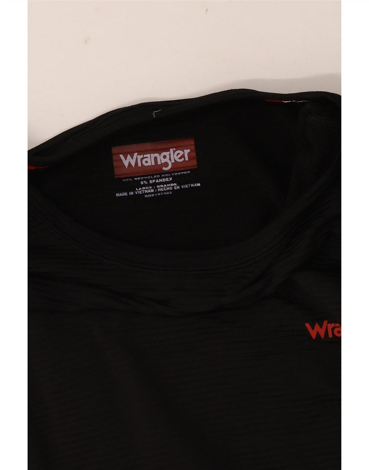 Wrangler Herre Top Langærmet Stor Sort Polyester