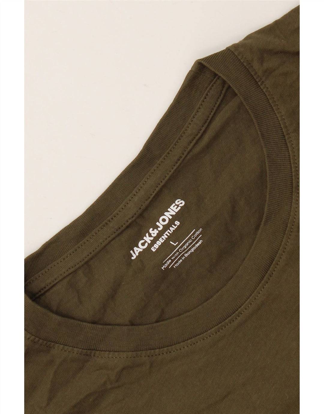 Jack & Jones Herre T-Shirt Top Stor Khaki Bomuld