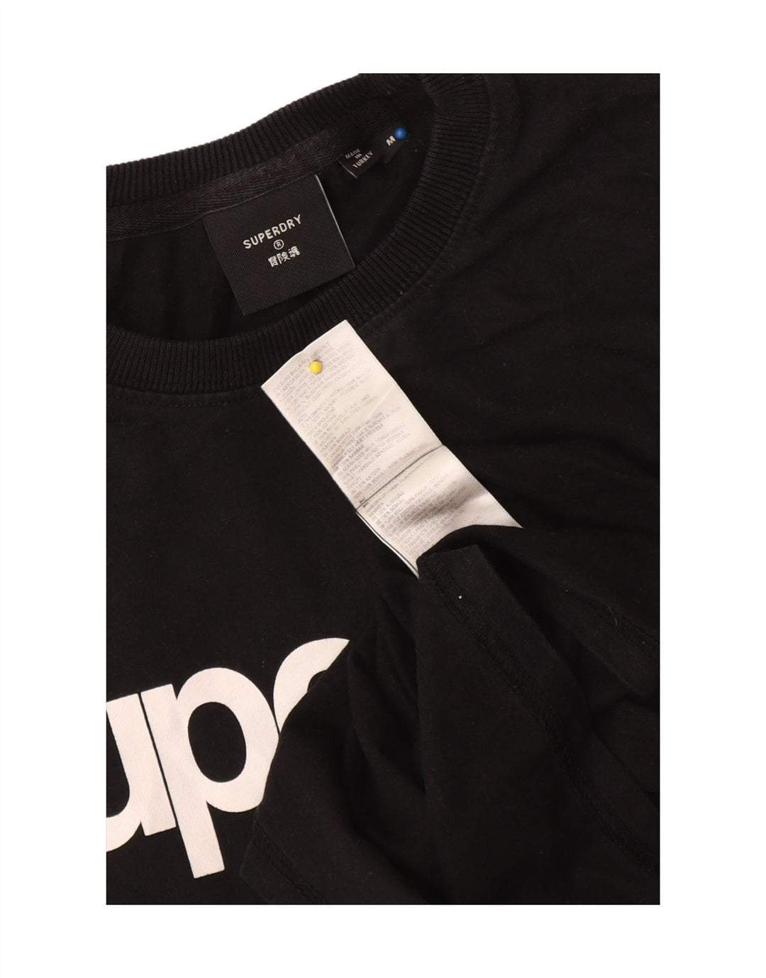 Superdry Herre grafisk T-shirt Top Medium Sort Bomuld