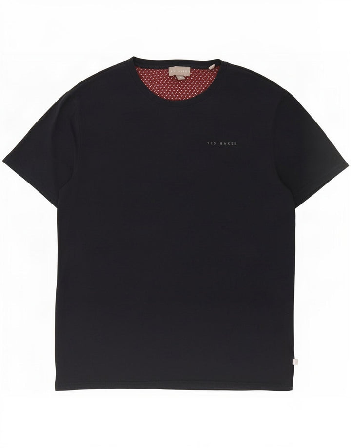 Ted Baker Herre T-Shirt Top Medium Marineblå Bomuld