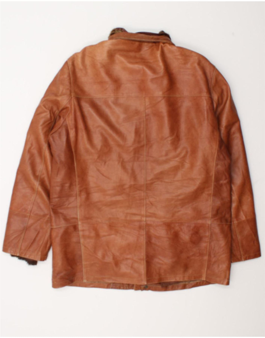 MARCO BALDASSARI Herre læderjakke UK 42 XL Brun