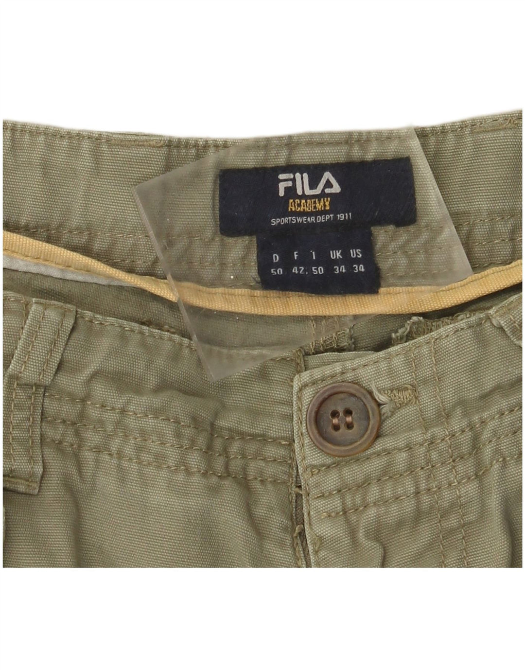 Fila Herre Cargo Shorts W34 Large Khaki