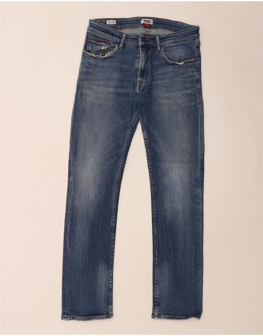Tommy Hilfiger Herre Ryan Straight Jeans W32 L42 Blå Bomuld