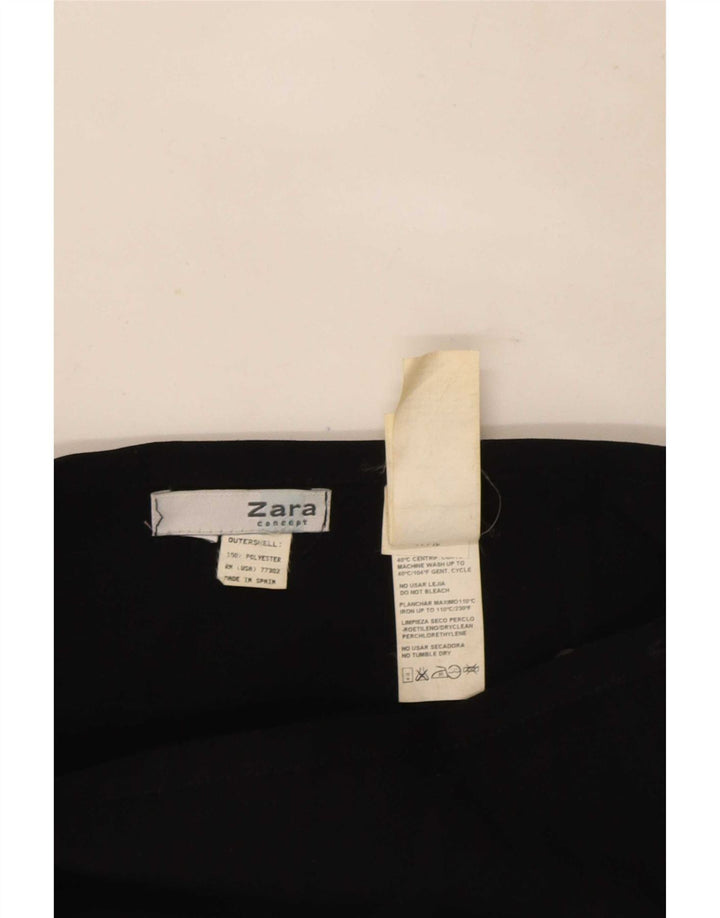 Zara Mini Wrap Nederdel til kvinder W24 XS Sort Polyester