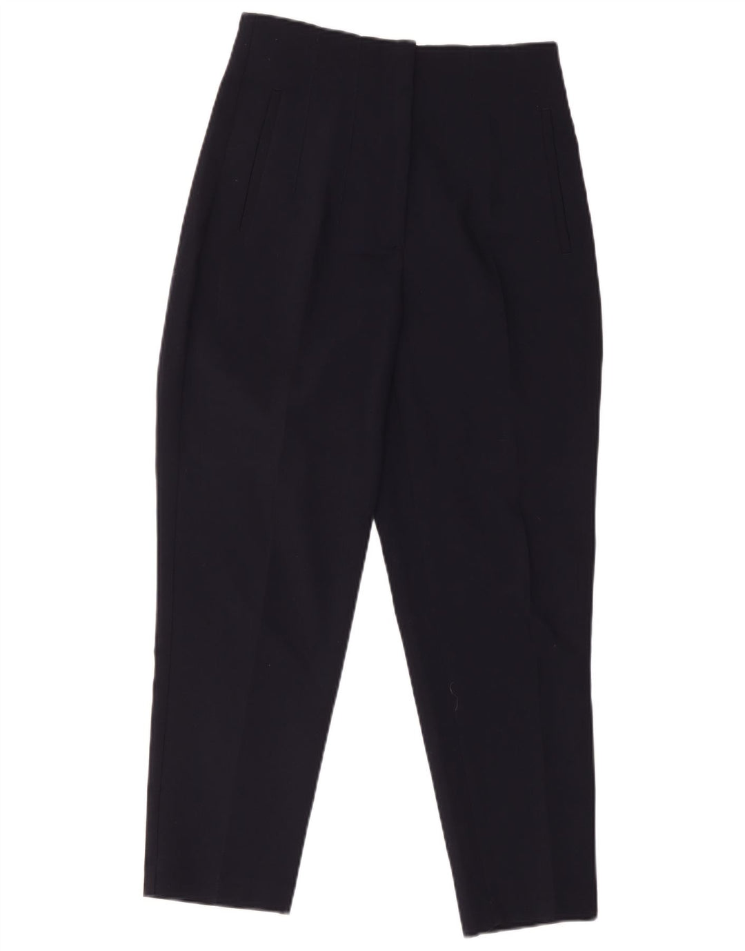 Zara Womens Crop Tapered Suit Bukser Medium W28 L26 Marineblå Polyester