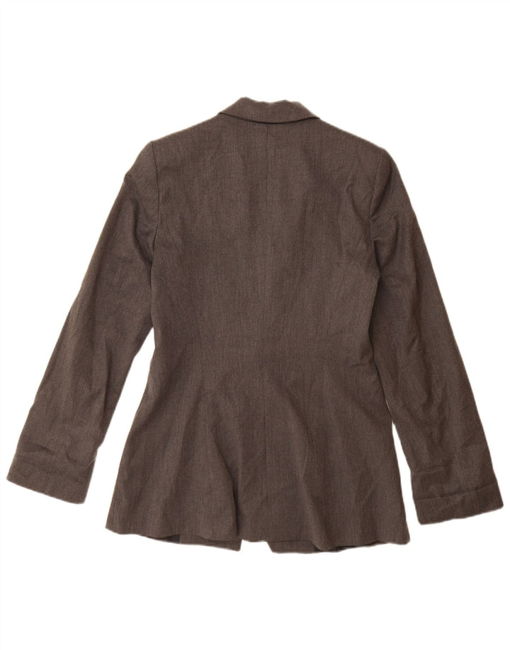 Zara Herre 1 Knap Blazer Jacket UK 10 Lille Grå