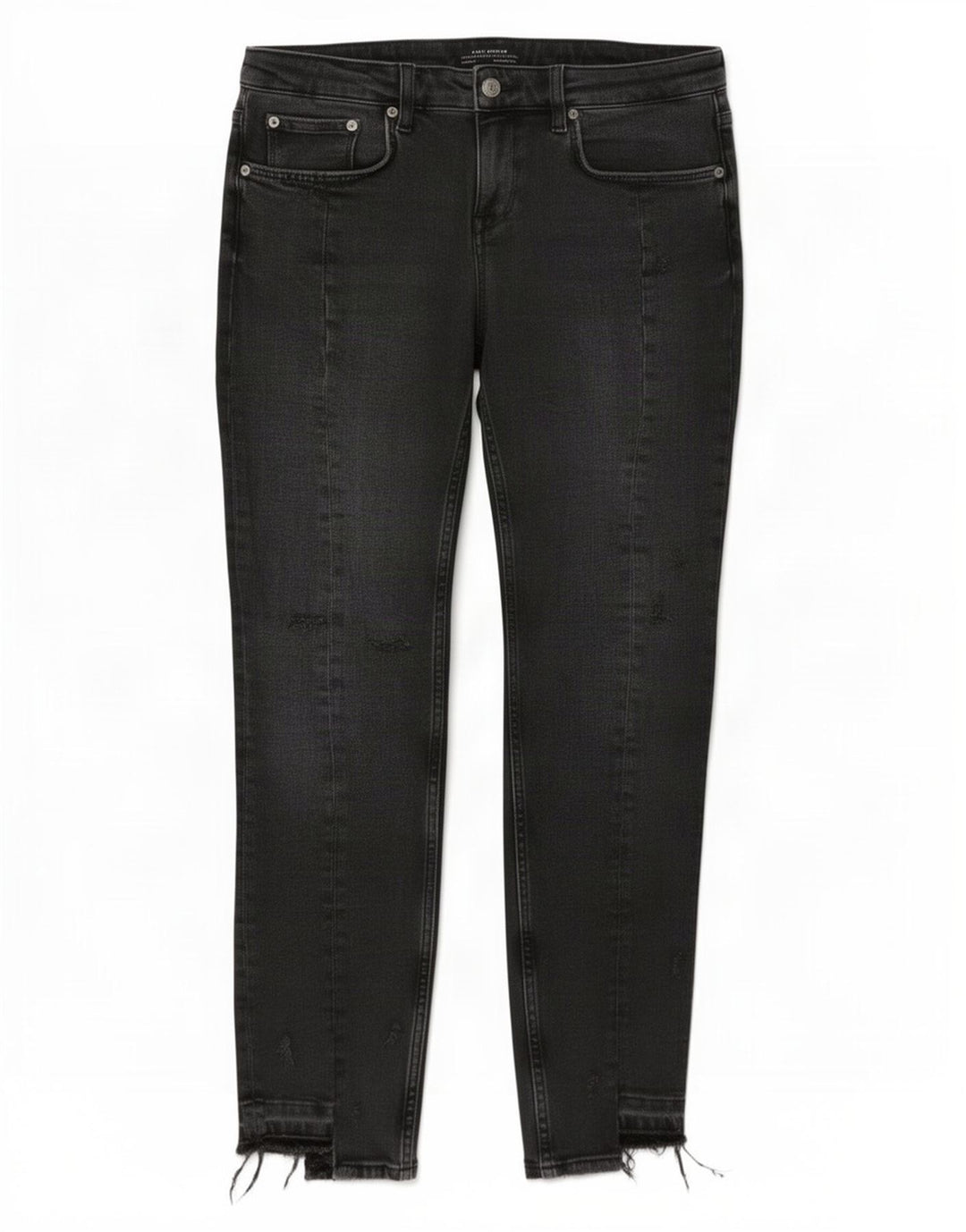 Zara Dame Distressed Slim Jeans EU 38 Small W28 L27 Grå