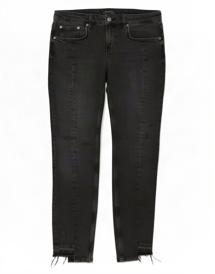 Zara Dame Distressed Slim Jeans EU 38 Small W28 L27 Grå