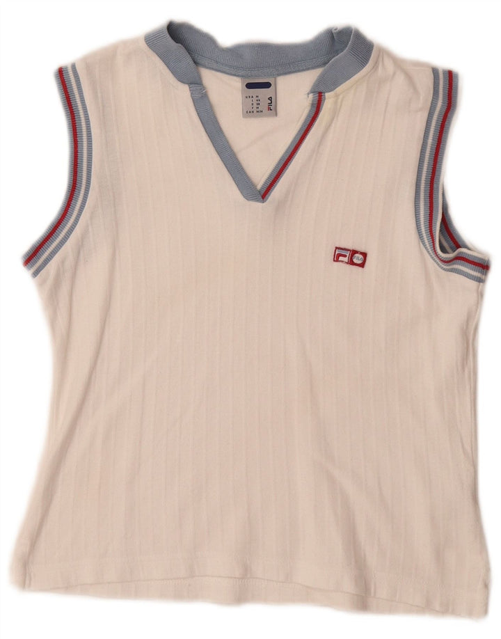 Fila Damevest Top IT 44 Medium Hvid Bomuld