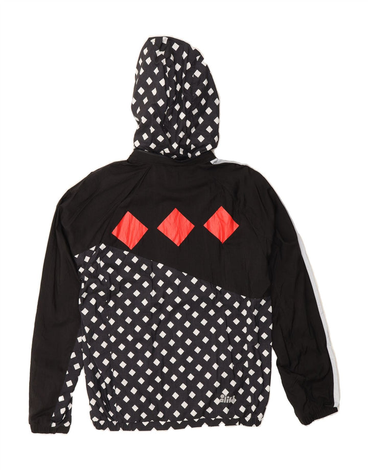 PUMA Mens Pullover Hooded Rain Jacket UK 36 Small Black Argyle/Diamond Vintage Puma and Second-Hand Puma from Messina Hembry 