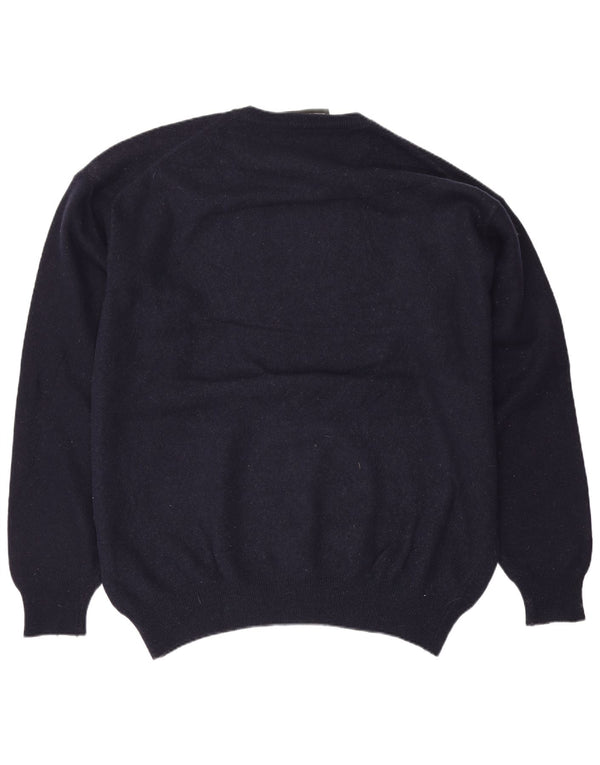 Zara Herre sweater med rund hals XL marineblå uld