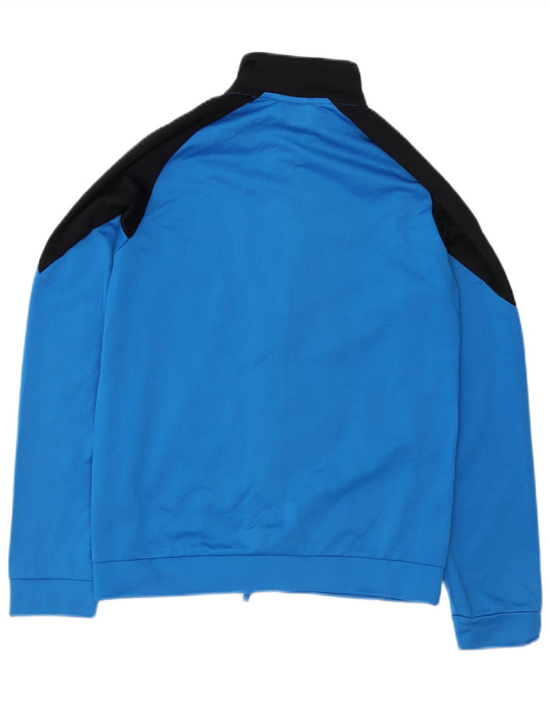 PUMA Boys Graphic Tracksuit Top Jacket 13-14 Years Blue Colourblock