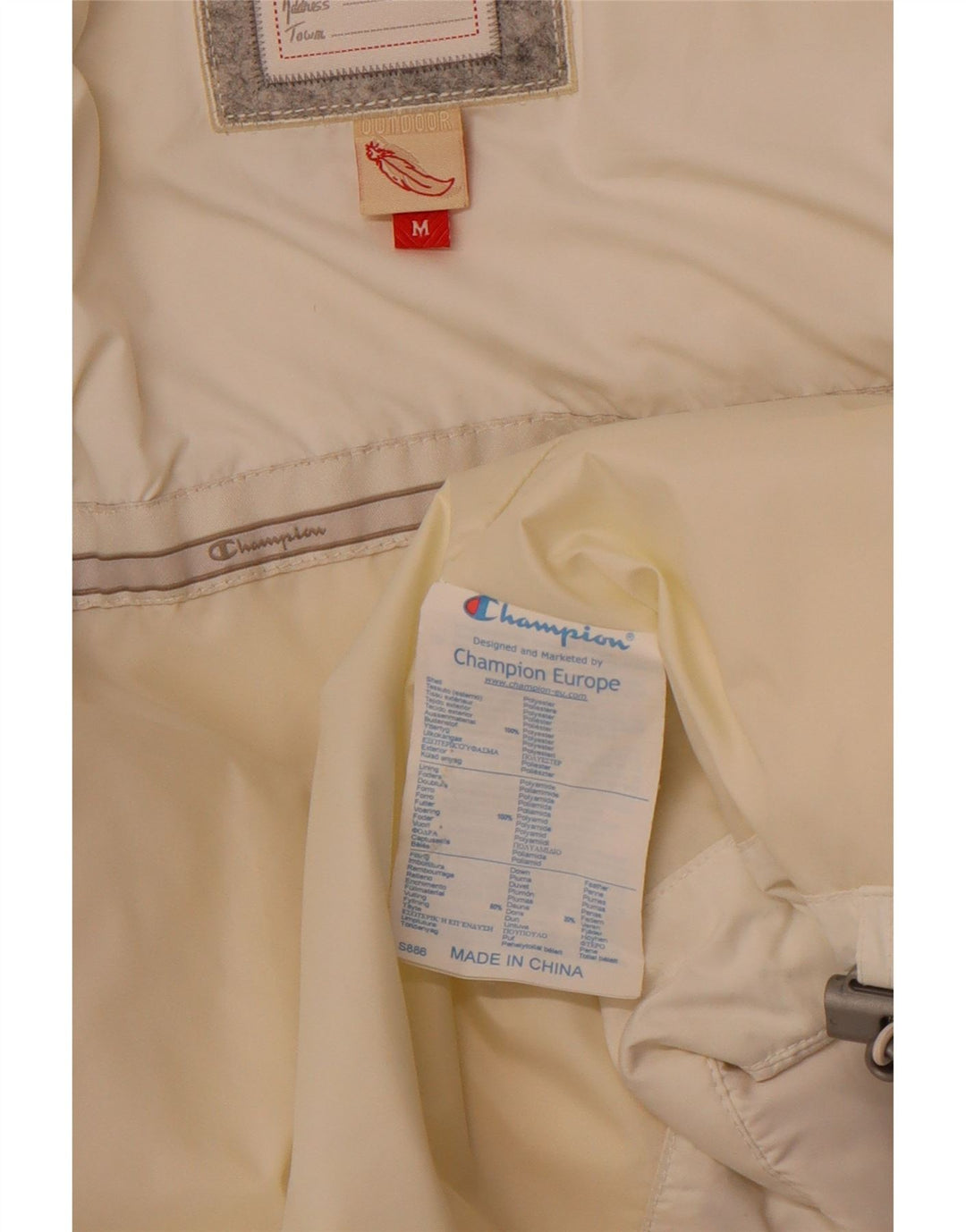 CHAMPION Polstret jakke til kvinder UK 14 Medium White Polyester