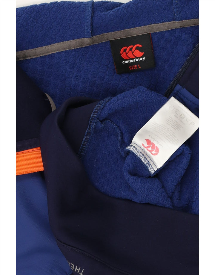 Canterbury hættetrøje med lynlås til mænd Stor marineblå colourblock polyester
