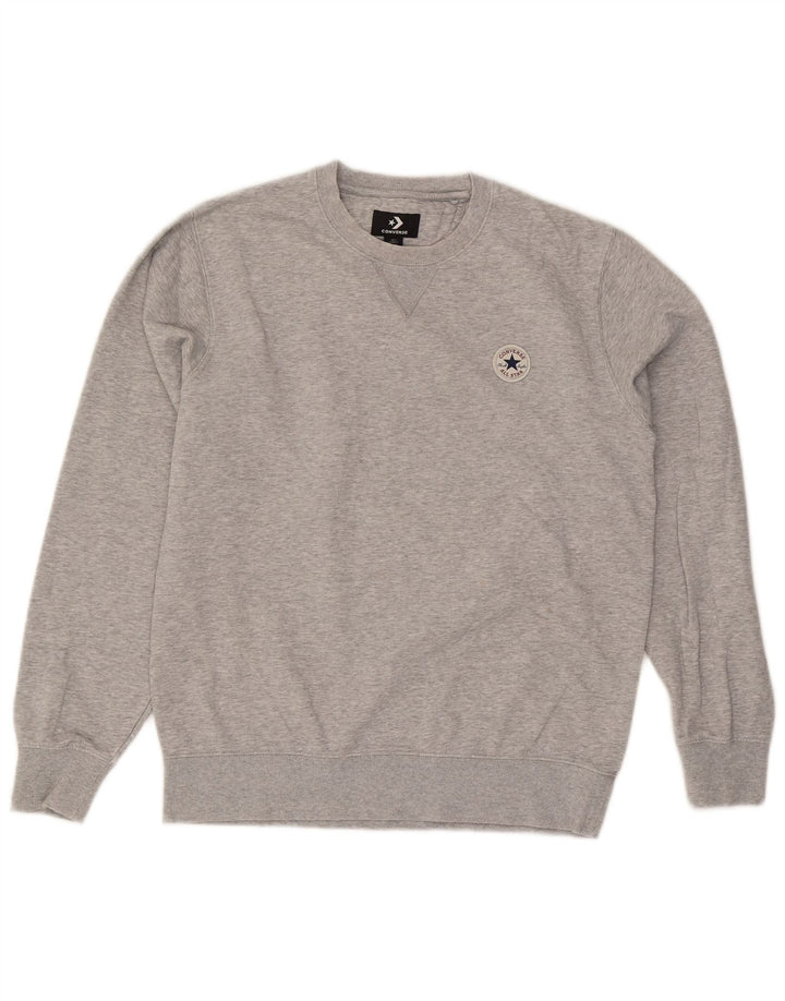 Converse Chuck Taylor sweatshirt til mænd, lille grå flækket bomuld