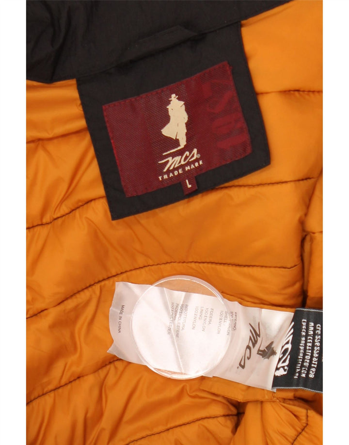 MARLBORO CLASSICS Polstret jakke til mænd UK 40 Stor sort nylon