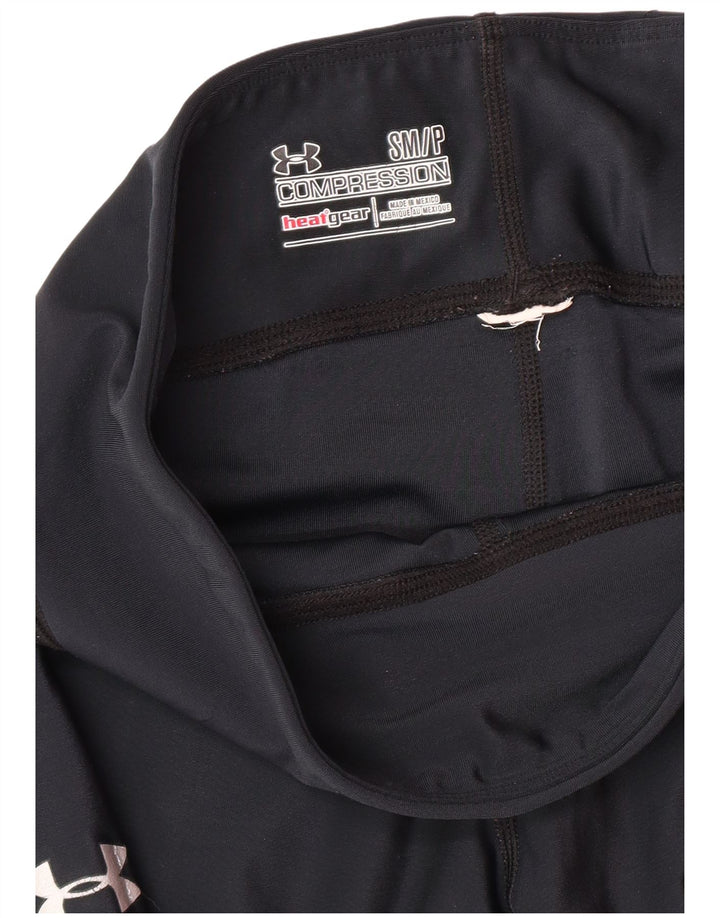 UNDER ARMOR Womens Heat Gear Capri Leggings UK 8 Small Navy Blue