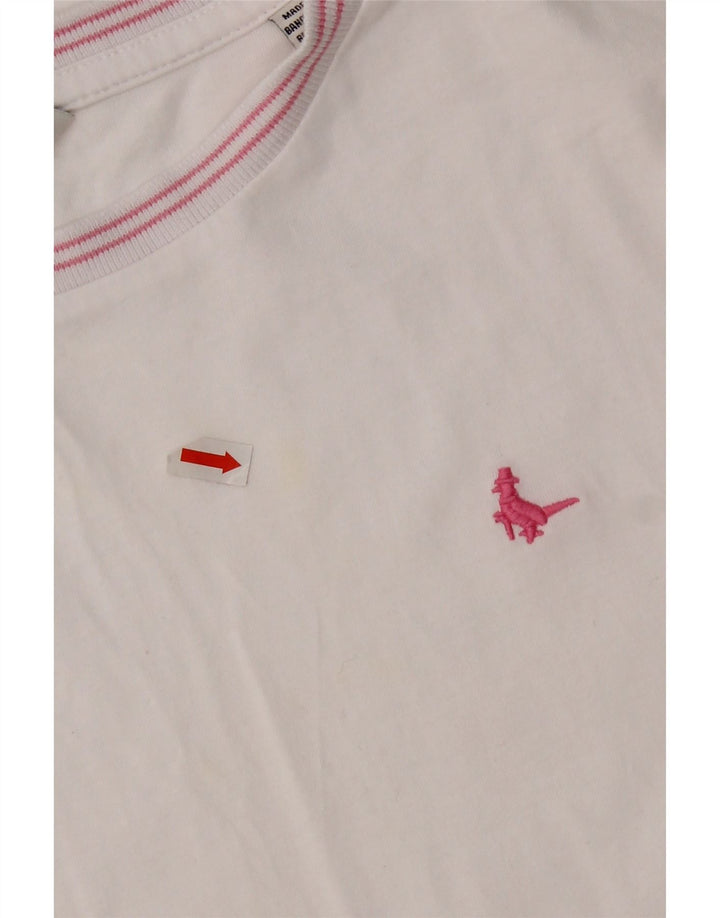 Jack Wills Womens T-Shirt Top UK 14 Medium White Cotton