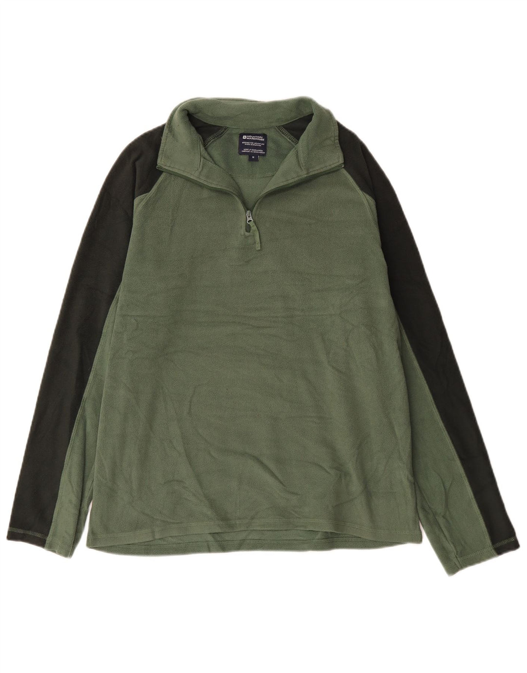 Mountain Warehouse Fleece Jumper med lynlås til mænd Medium Grøn Colourblock
