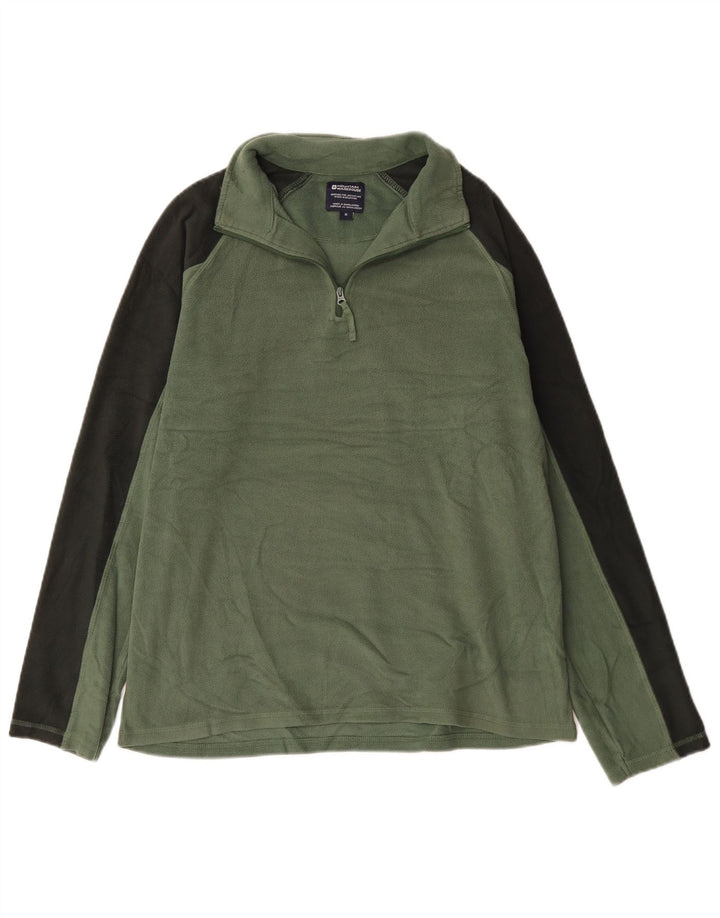 Mountain Warehouse Fleece Jumper med lynlås til mænd Medium Grøn Colourblock
