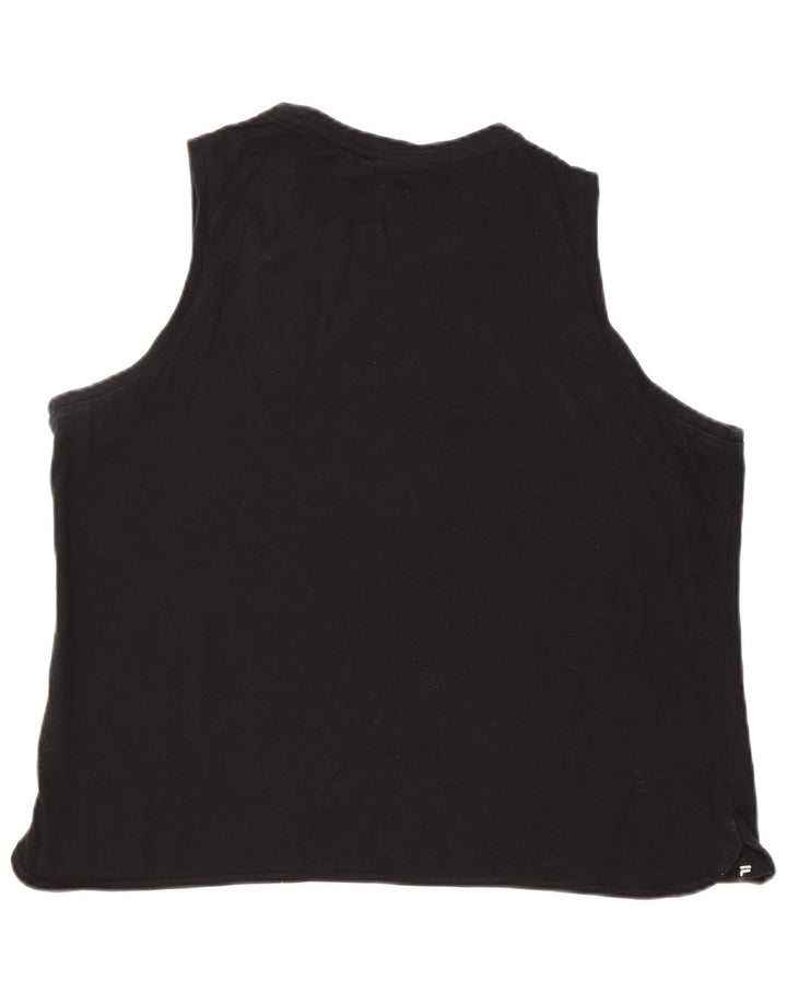 Fila Damevest Top UK 18 XL Sort Bomuld