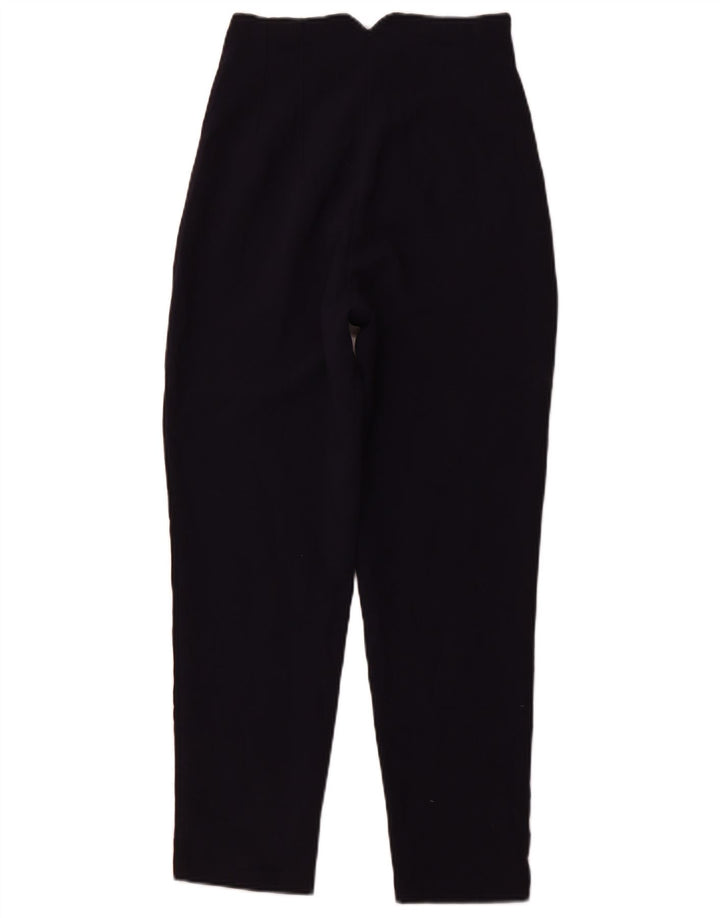 ZARA højtaljede koniske bukser til kvinder XS W24 L26 Marineblå