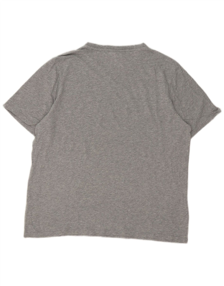 Fila Herre T-Shirt Top Stor Grå Flecked Bomuld