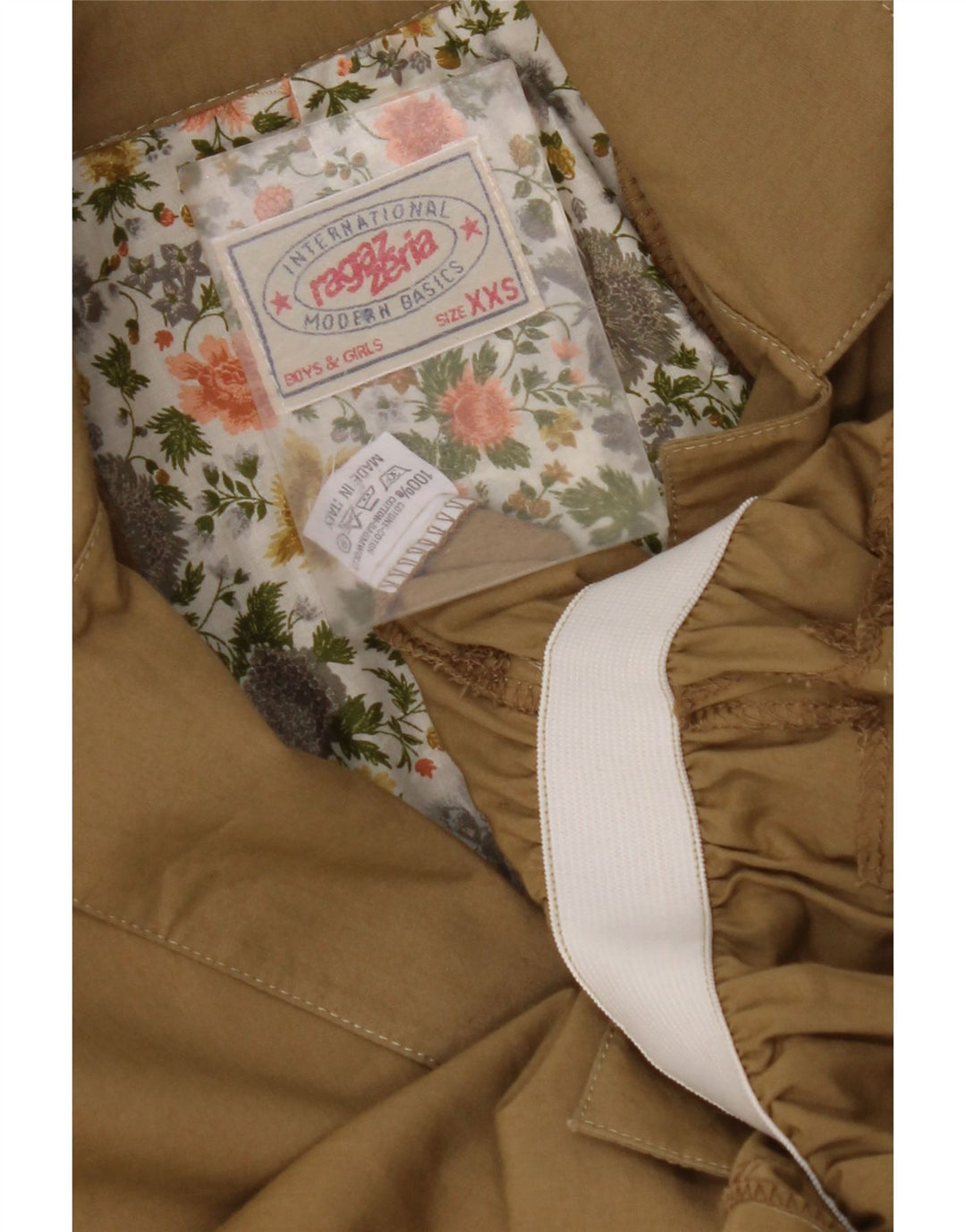 VINTAGE blazerjakke med 4 knapper til kvinder, str. 6 2XS Brun bomuld